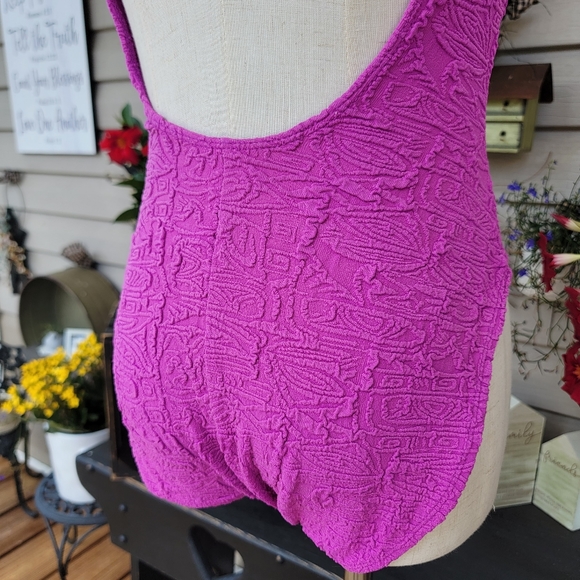 LA BLANCA ♡ Absolutely Gorgeous Vintage Purple 1pc Padded Bralette Swimsuit 10 - Picture 8 of 15